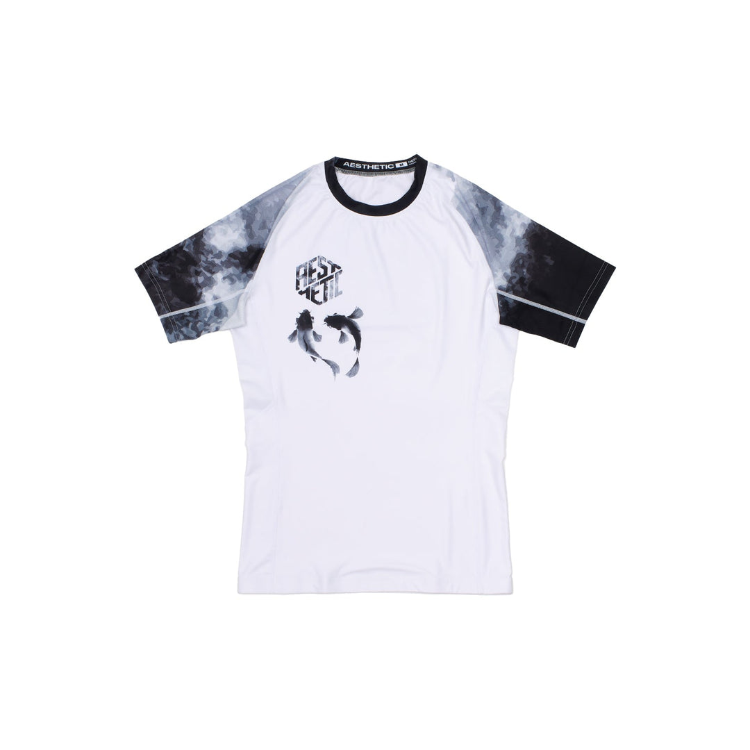 Sumi-E Short Sleeve Rashguard (White)