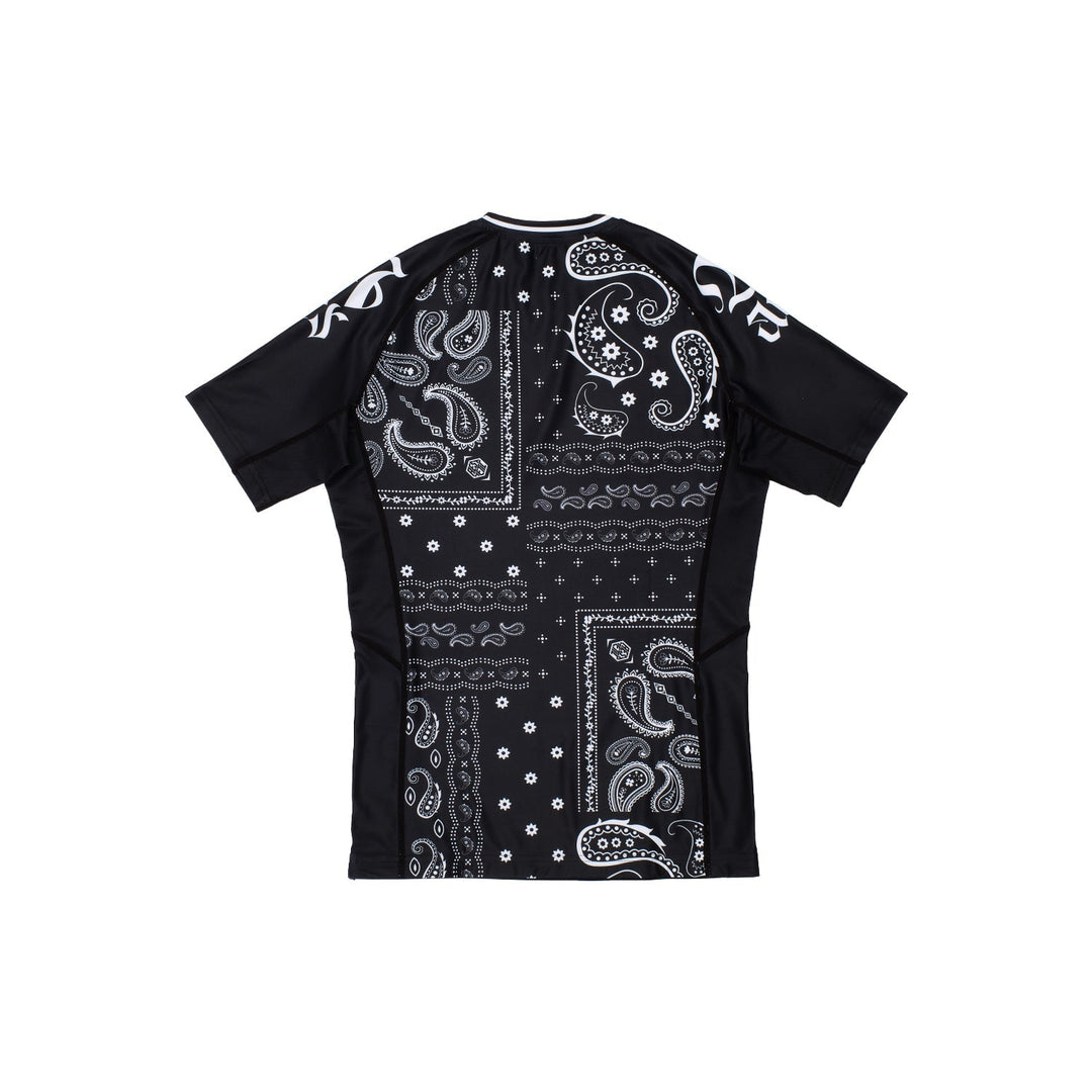 Paisley Short Sleeve Rashguard (Black)
