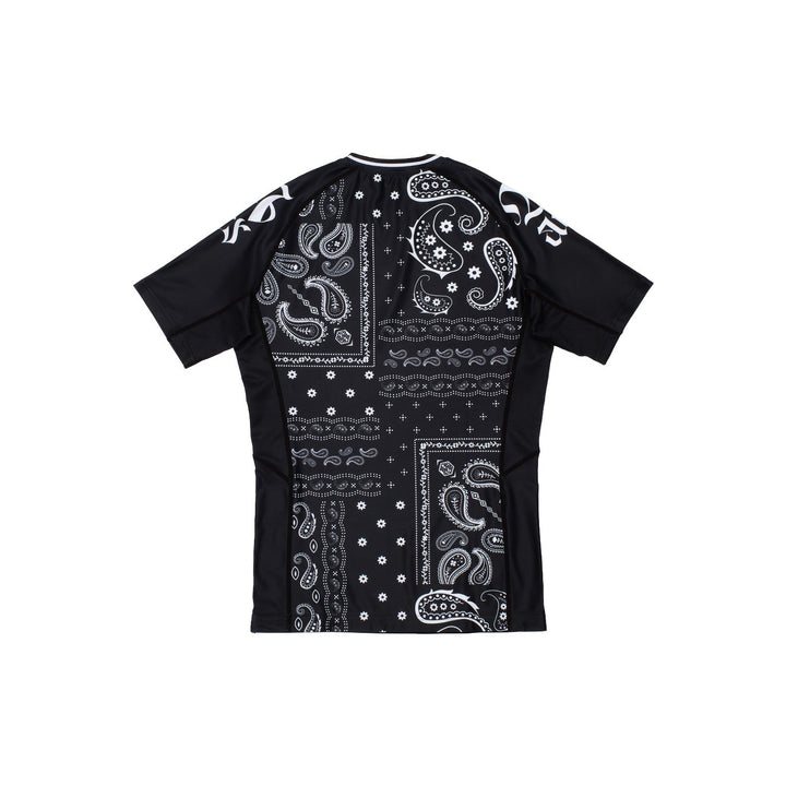Paisley Short Sleeve Rashguard (Black)