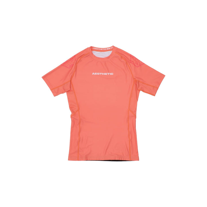 Pastel Coral Short Sleeve Rashguard