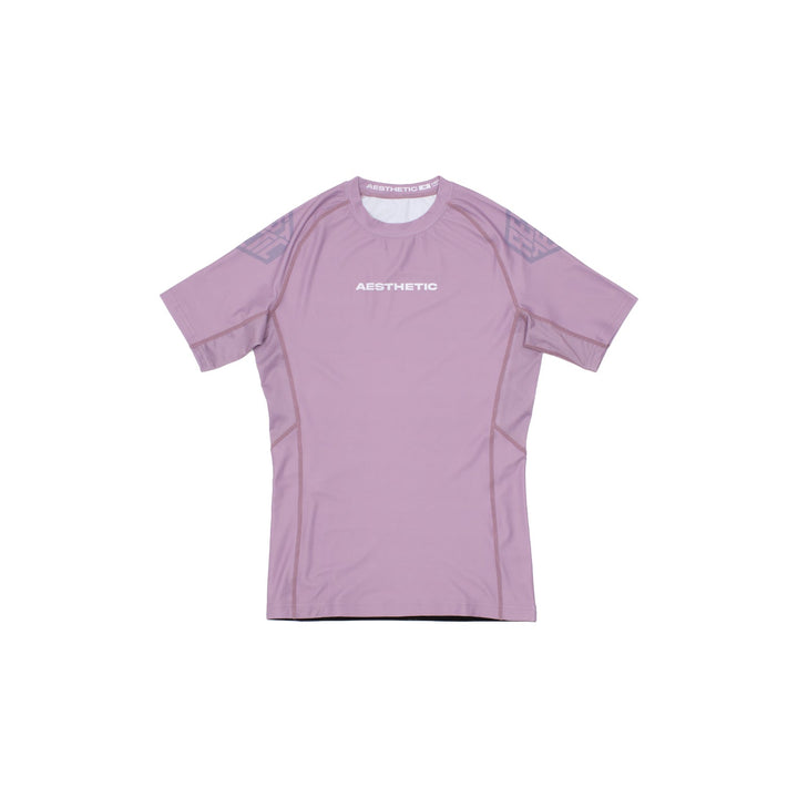 Pastel Dusty Purple Short Sleeve Rashguard