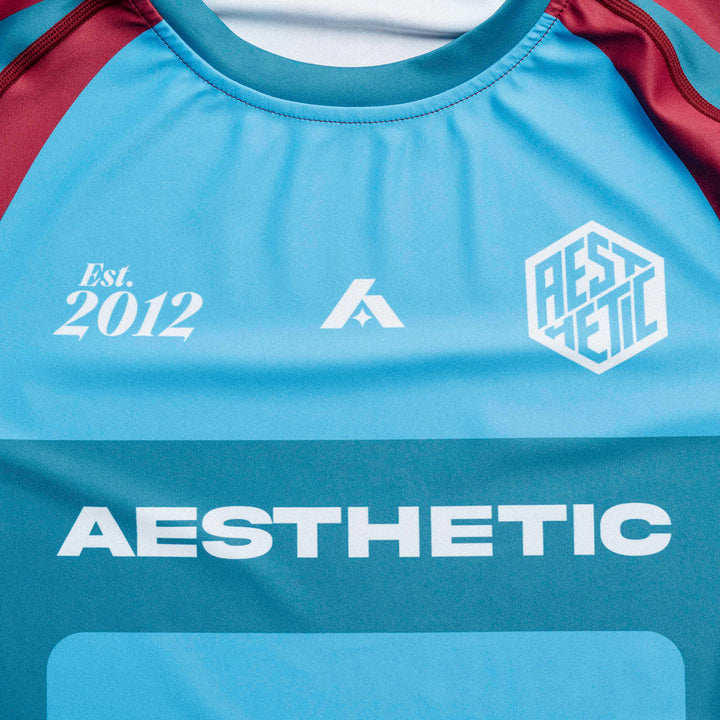 Cross Short Sleeve Rashguard (Maroon)