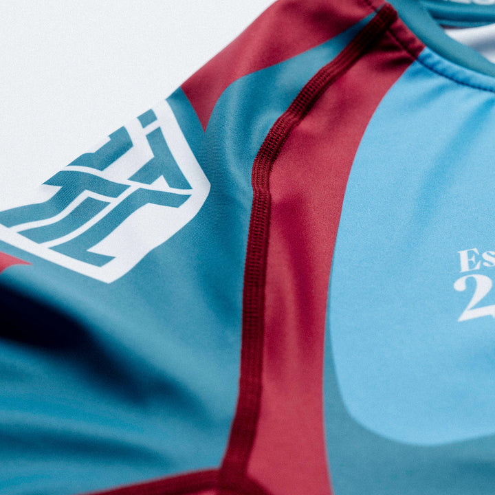 Cross Short Sleeve Rashguard (Maroon)