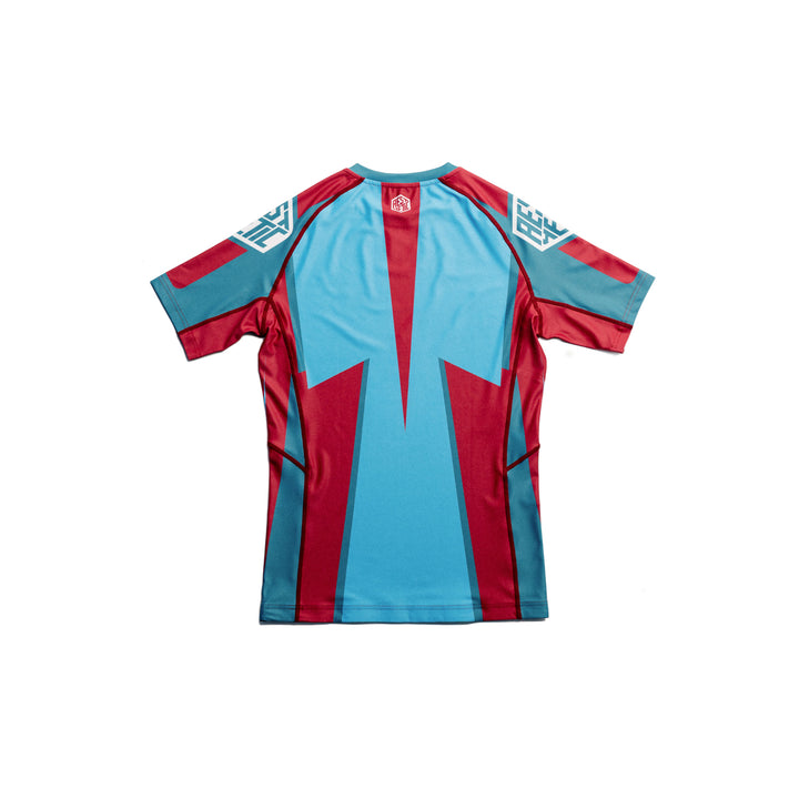 Cross Short Sleeve Rashguard (Maroon)