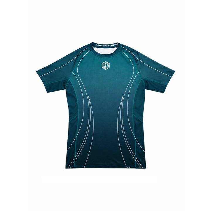 'Motion' Jozef Chen Short Sleeve Rashguard (Castleton Green)